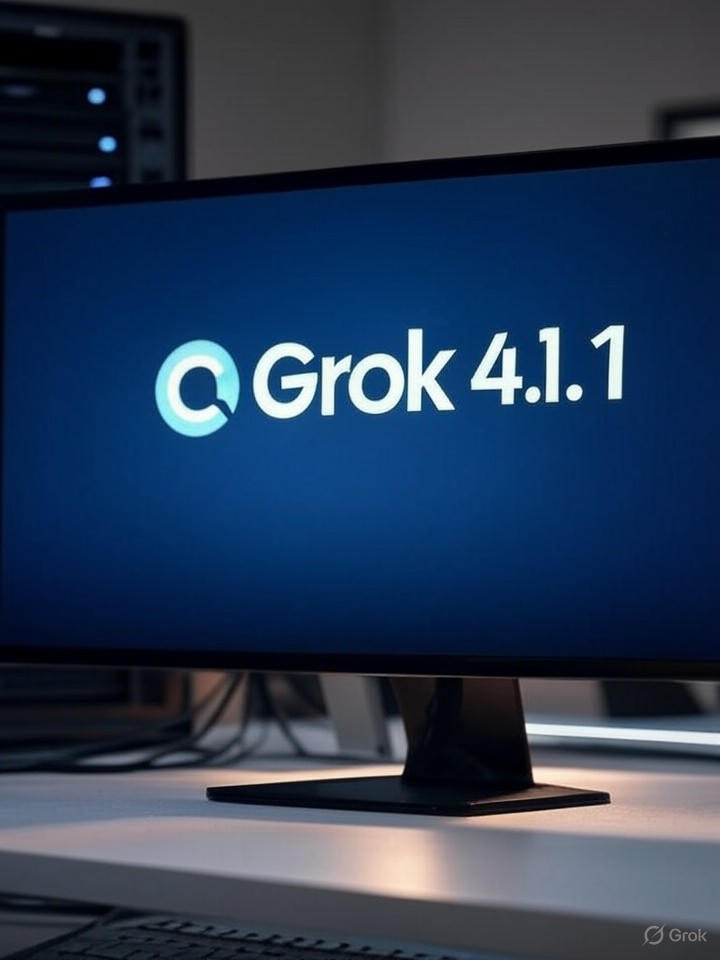 Write an article about why Grok 4.1 is positioned to be the best LLM in 2026. Explore what the future roadmap of features might be for subsequent model release like 5+ and how it will be superior to ChatGPT due to its robust data sources., supporting visual, complementary design, professional Technology & SaaS style, high quality, 8K resolution