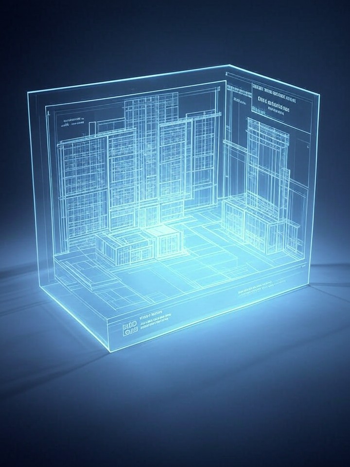 Ultra-realistic 8K Claude-PM system architecture blueprint, layered diagram with API gateway, load balancers, and agent pools in a floating holographic interface.